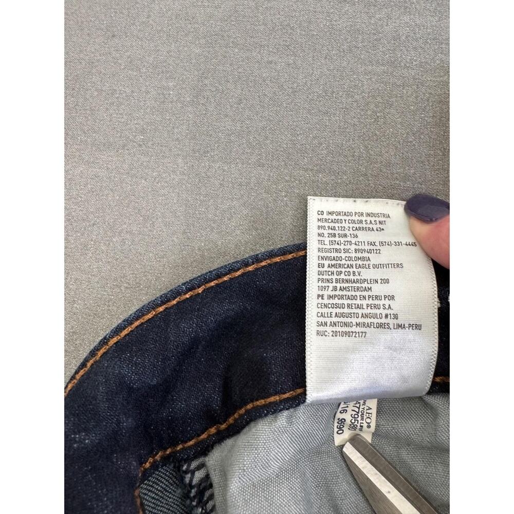 American Eagle Outfitters Jegging Jeans Super Stretch Dark Wash Women's 12 Short - Picture 9 of 12